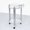 Aurora Boutique Mirrored Drinks Trolley with Clear Glass