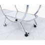 Silver Bar Cart with Chrome & Glass - Aurora Boutique