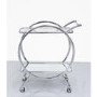 Silver Bar Cart with Chrome & Glass - Aurora Boutique