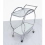 Silver Bar Cart with Chrome & Glass - Aurora Boutique