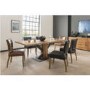 Vida Living Small Lindau Industrial Oak Dining Set with 6 Leather Chairs