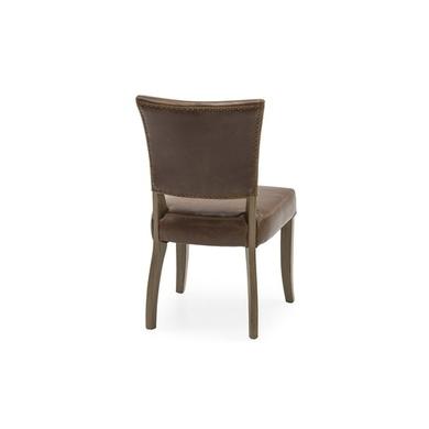 Vida Living Small Lindau Industrial Oak Dining Set with 6 Leather Chairs
