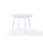 Vida Living Isla White Round Dining Set with 4 Grey Dining Chairs