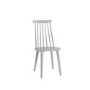 Vida Living Isla White Round Dining Set with 4 Grey Dining Chairs