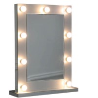 Bella Grey Hollywood Dressing Table Mirror 9 Lights with Dimmer Switch