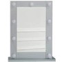 Bella Grey Hollywood Dressing Table Mirror 9 Lights with Dimmer Switch