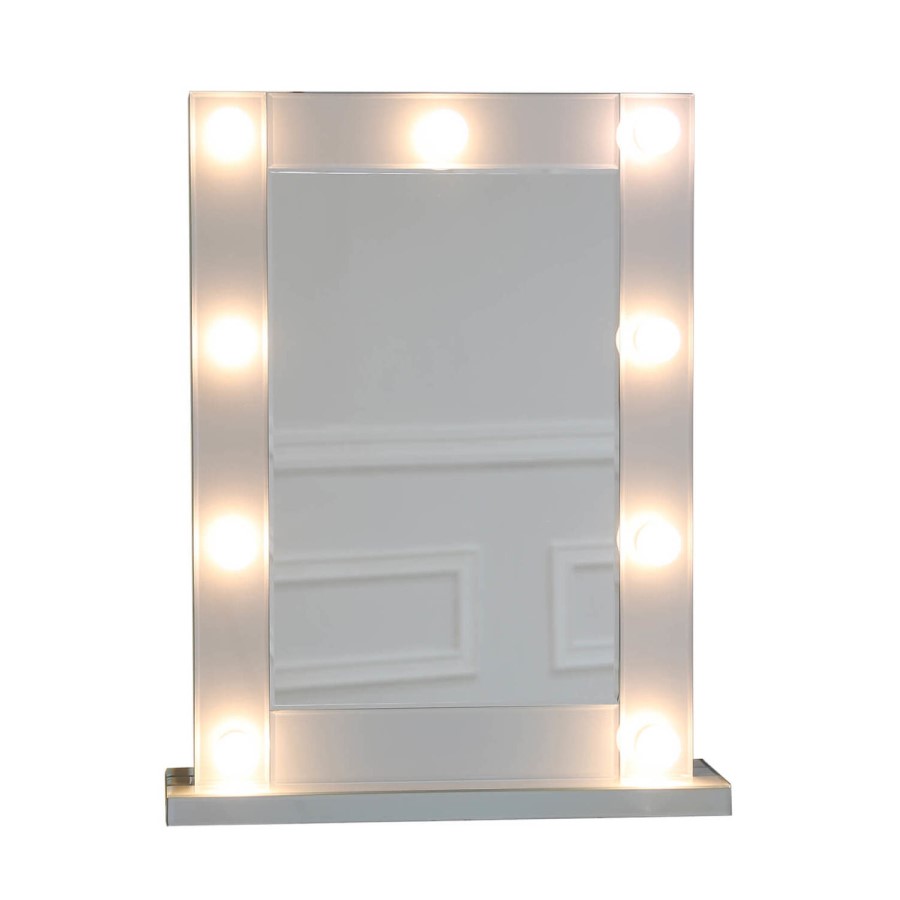 Bella Grey Hollywood Dressing Table Mirror 9 Lights with Dimmer Switch