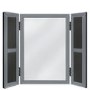 Bella Smoked Glitter Glass Vanity Dressing Table Mirror
