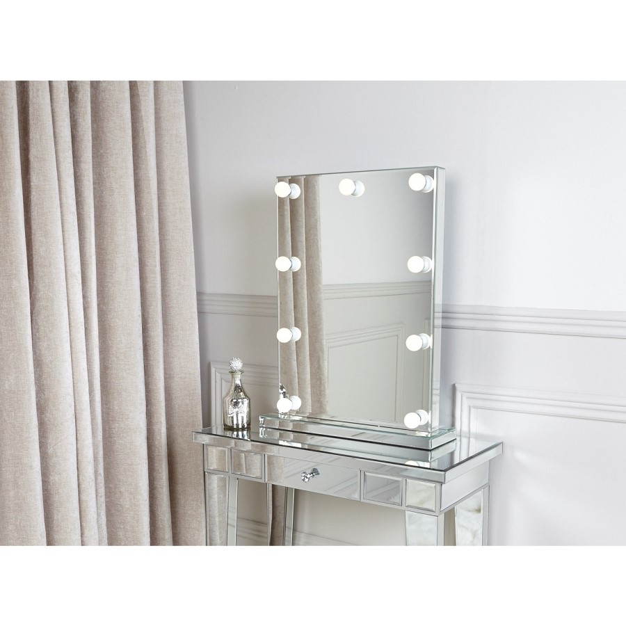 Bella Hollywood Dressing Table Mirror 9 Lights with Dimmer Switch