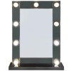 Bella Black Hollywood Dressing Table Mirror 9 Lights with Dimmer Switch