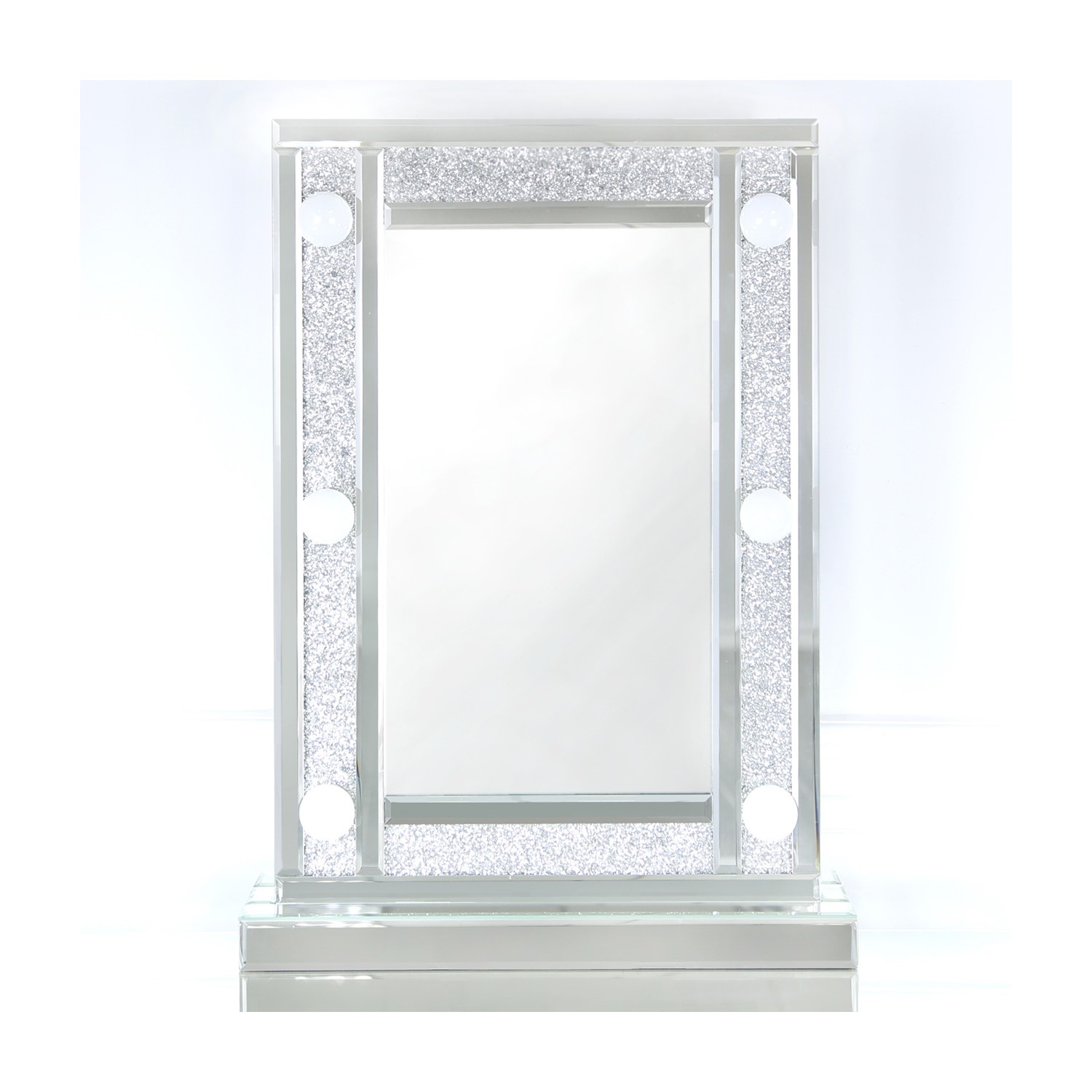 Bella Glitter Hollywood Dressing Table Mirror 6 Lights with Dimmer Switch - Furniture123 Bella Glitter Hollywood Dressing Table Mirror 6 Lights with Dimmer Switch - Furniture123
