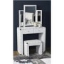 Bella White Vanity Dressing Table Mirror with Glitter Finish