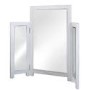 Bella White Vanity Dressing Table Mirror with Glitter Finish