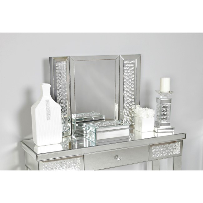 Bella Crystal Embedded Vanity Dressing Table Mirror