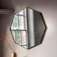 Octagon Mirror with Black Frame - Caspian House Octagon Mirror with Black Frame - Caspian House