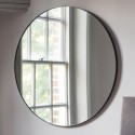 FOL101009 Round Mirror with Black Frame - Caspian House