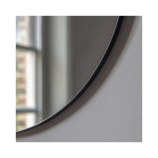 Round Mirror with Black Frame - Caspian House