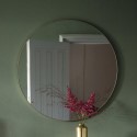 FOL101010 Round Mirror with Champagne Frame - Caspian House