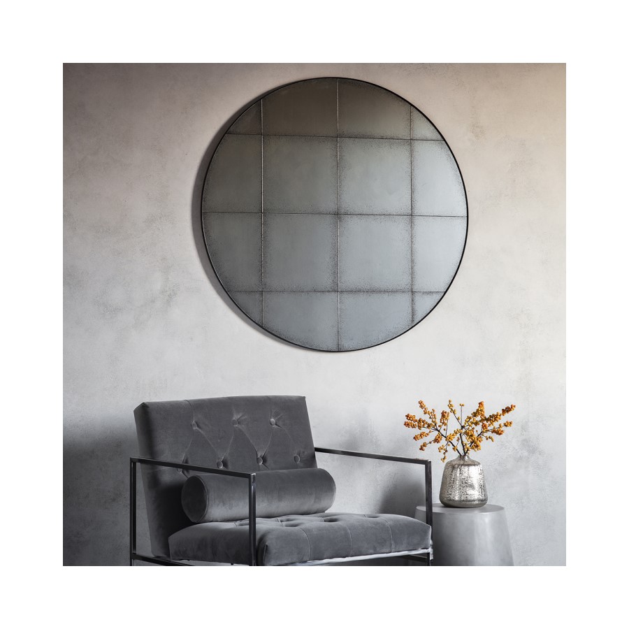Antique Round Mirror - Caspian House