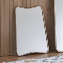 FOL101016 Caspian House Kurva Gold Rectangle Mirror
