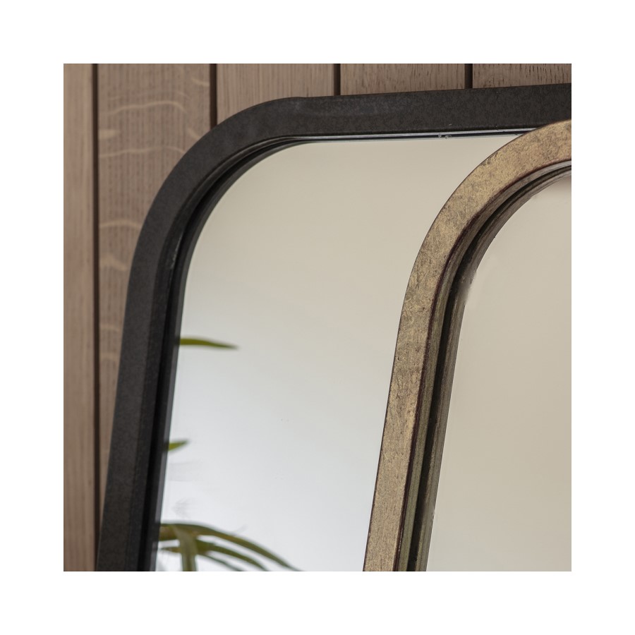 Kurva Black Leaner Mirror - Caspian House