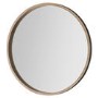Round Large Mirror With Wood Edge