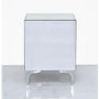 Sara Mirrored 2 Drawer Bedside Table with Diamante Handles