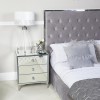 Sara Mirrored 3 Drawer Bedside Table with Diamante Handles