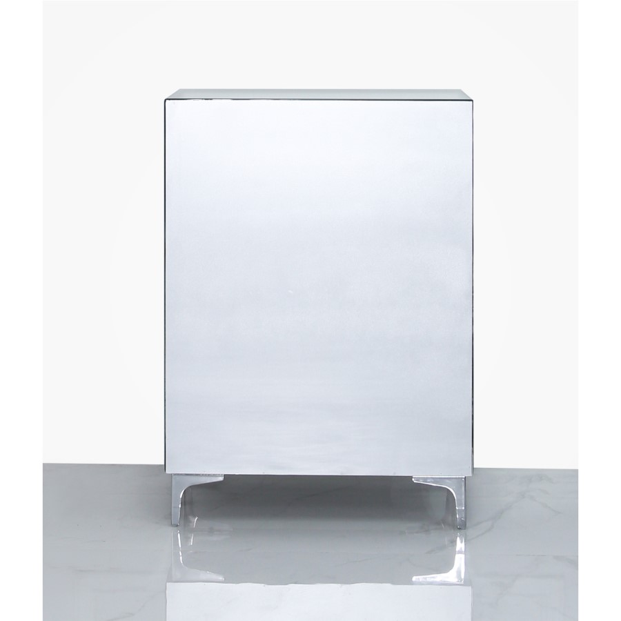 Sara Mirrored 4 Drawer Chest of Drawers with Diamante Handles