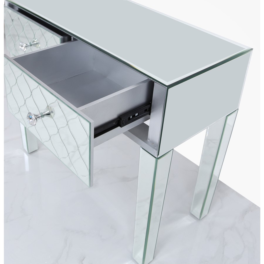 Sara Mirrored 2 Drawer Dressing Table