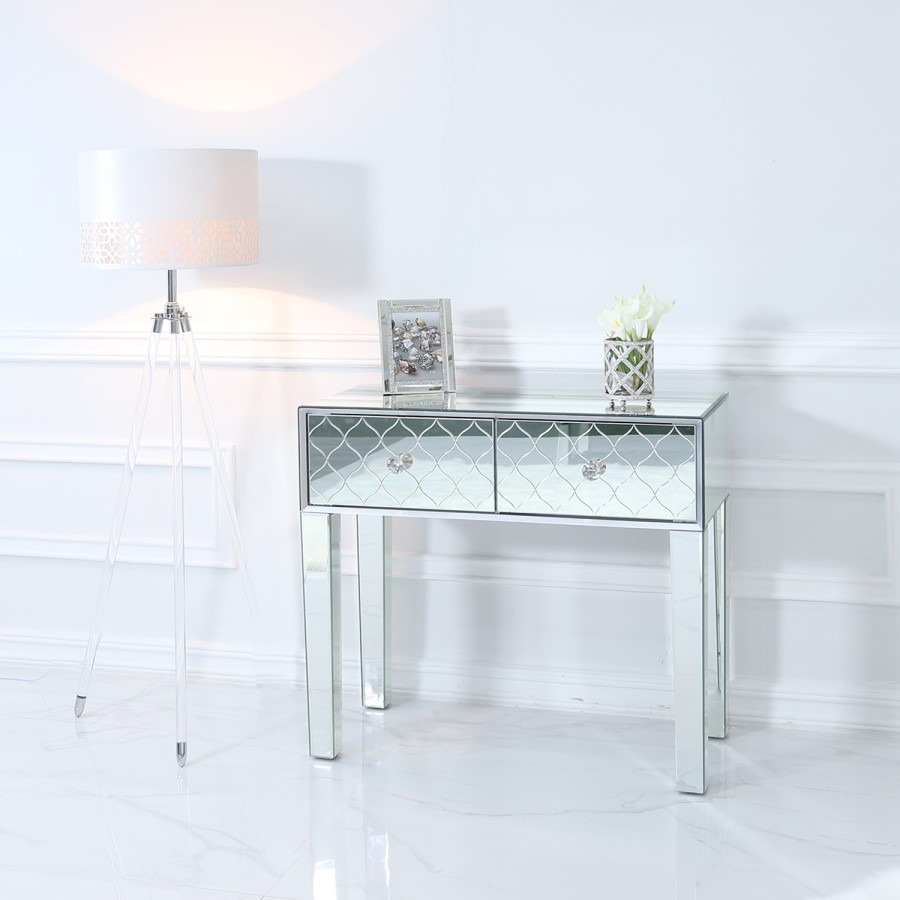 Sara Mirrored 2 Drawer Dressing Table