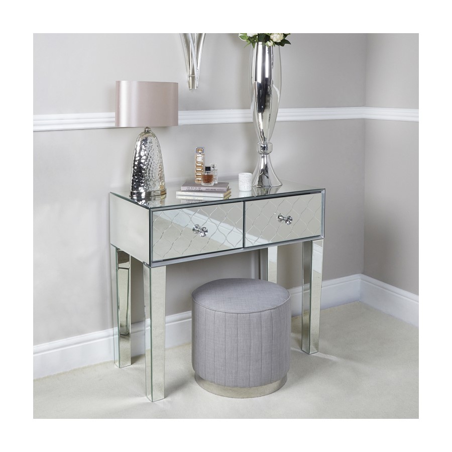Sara Mirrored 2 Drawer Dressing Table