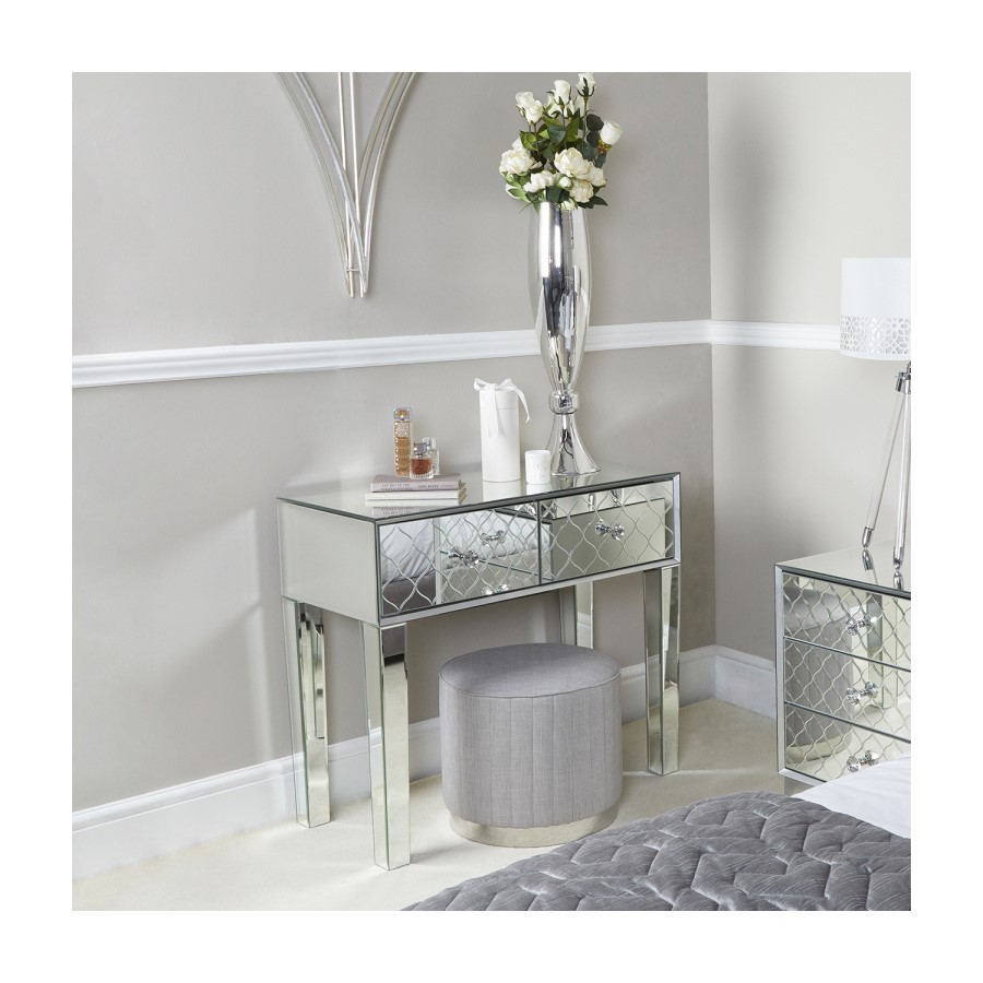 Sara Mirrored 2 Drawer Dressing Table