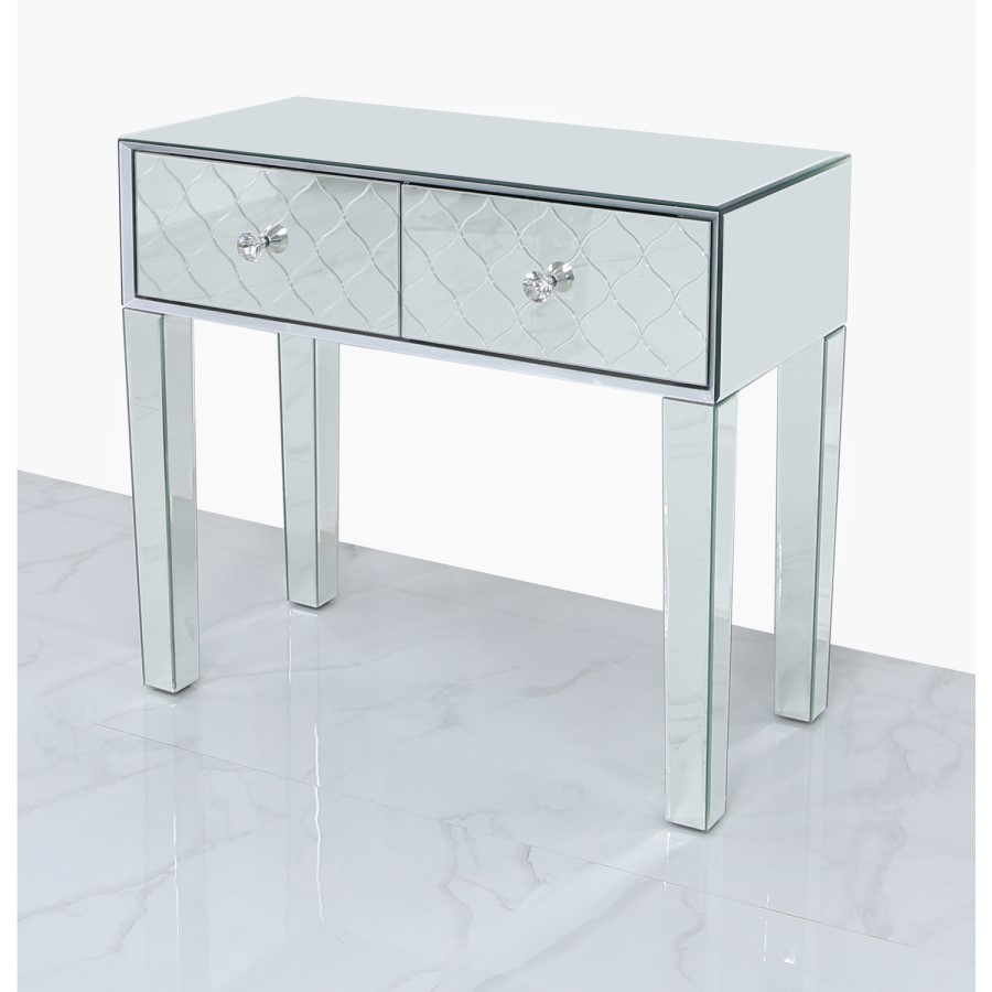 Sara Mirrored 2 Drawer Dressing Table