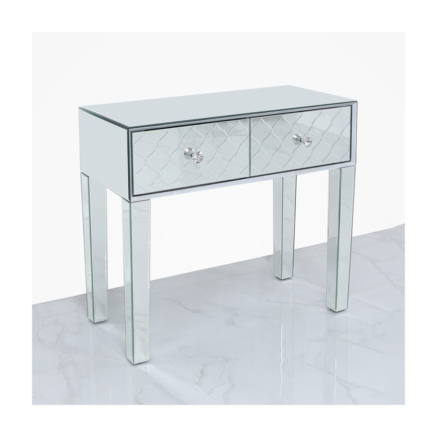 Sara Mirrored 2 Drawer Dressing Table
