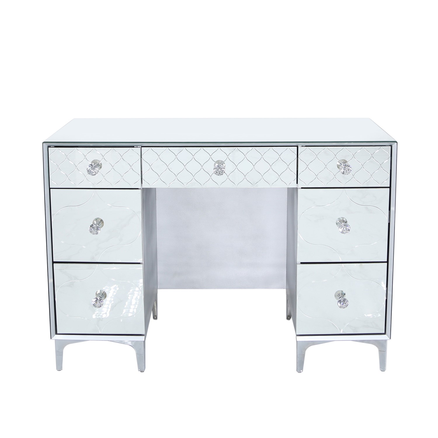 Sara Mirror 7 Drawer Dressing Table - Furniture123 Sara Mirror 7 Drawer Dressing Table - Furniture123