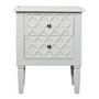 Bella White 2 Drawer Bedside Table