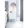 Bella White 2 Drawer Bedside Table