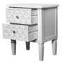 Bella White 2 Drawer Bedside Table
