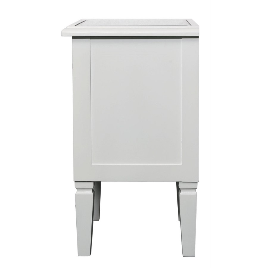 Bella White 2 Drawer Bedside Table