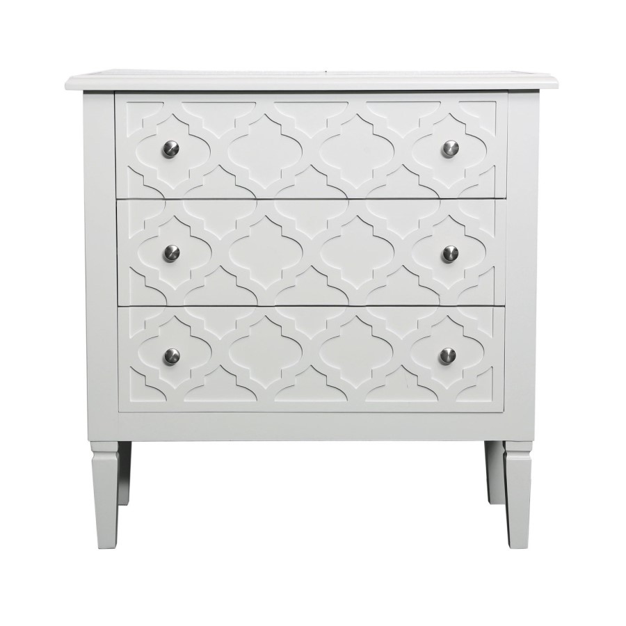 Bella White 3 Drawer Chest of Drawers