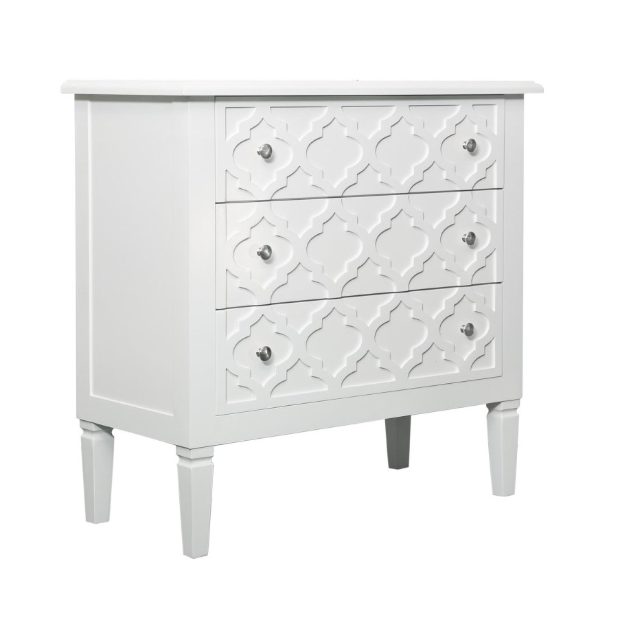 Bella White 3 Drawer Chest of Drawers