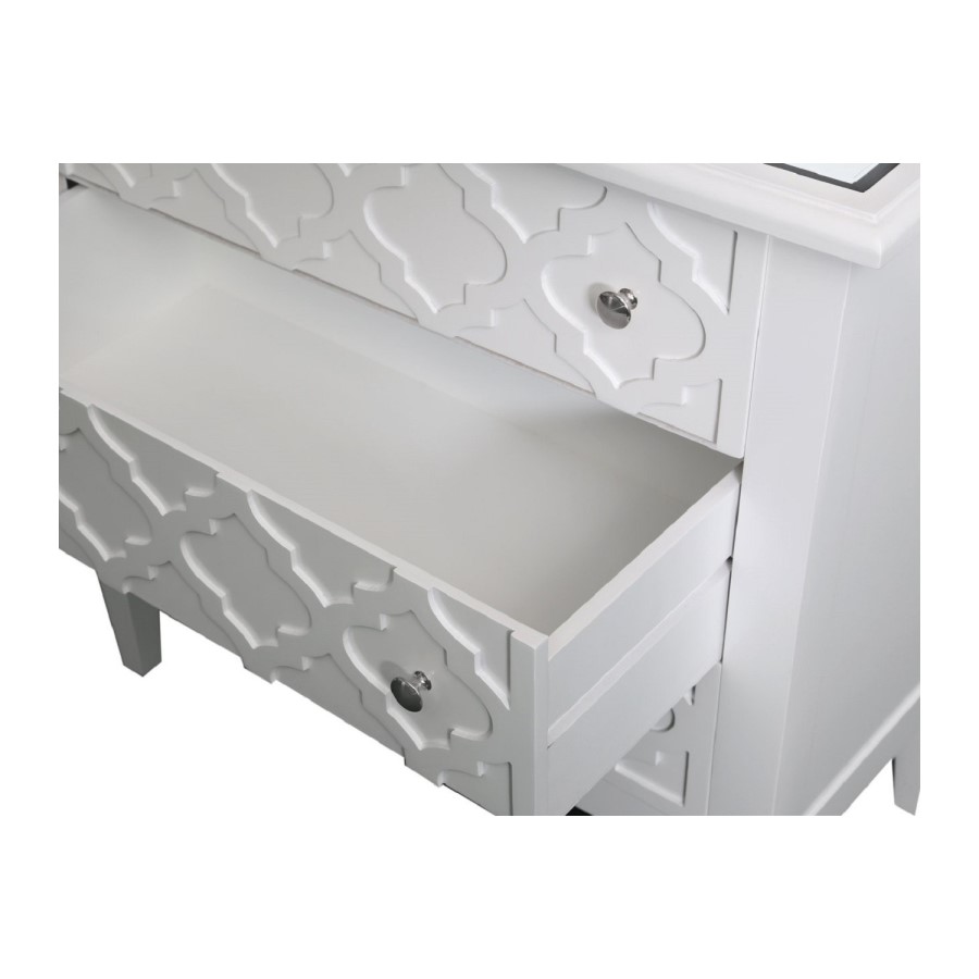 Bella White 3 Drawer Chest of Drawers
