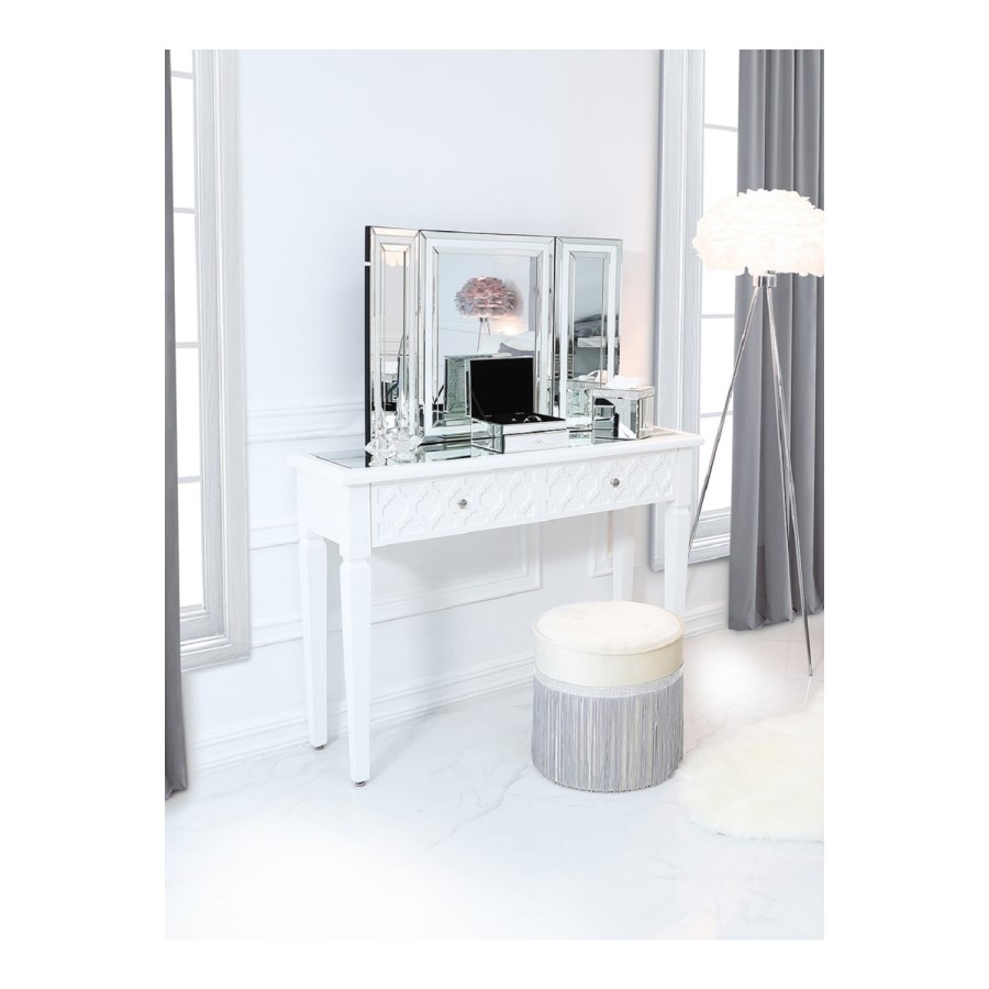 Bella White 2 Drawer Dressing Table