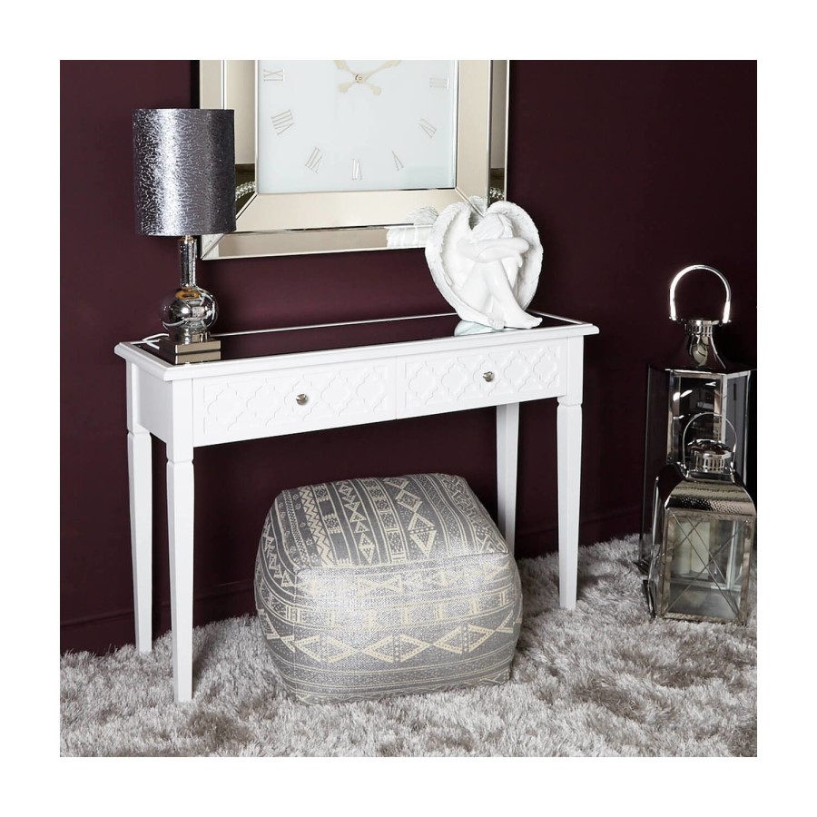 Bella White 2 Drawer Dressing Table