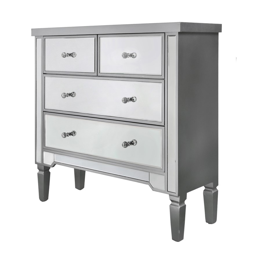 Vida Mirrored 4 Drawer Chest of Drawers