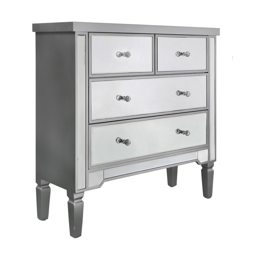 Vida Mirrored 4 Drawer Chest of Drawers