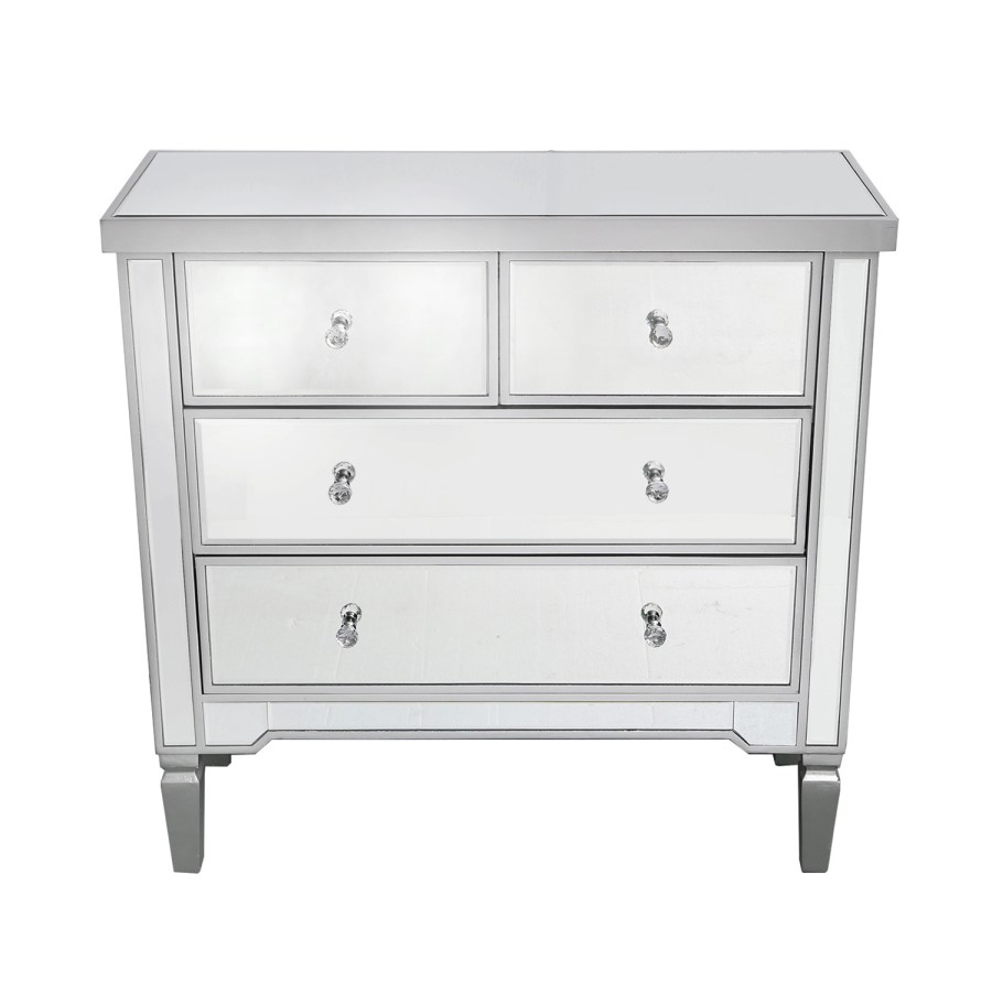 Vida Mirrored 4 Drawer Chest of Drawers