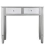 Vida Silver Mirrored 2 Drawer Dressing Table