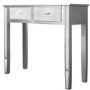 Vida Silver Mirrored 2 Drawer Dressing Table